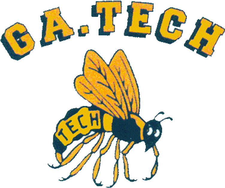 Ga Tech Yellow Jackets Iron Ons - Georgia Tech Vintage Logo (750x930), Png Download