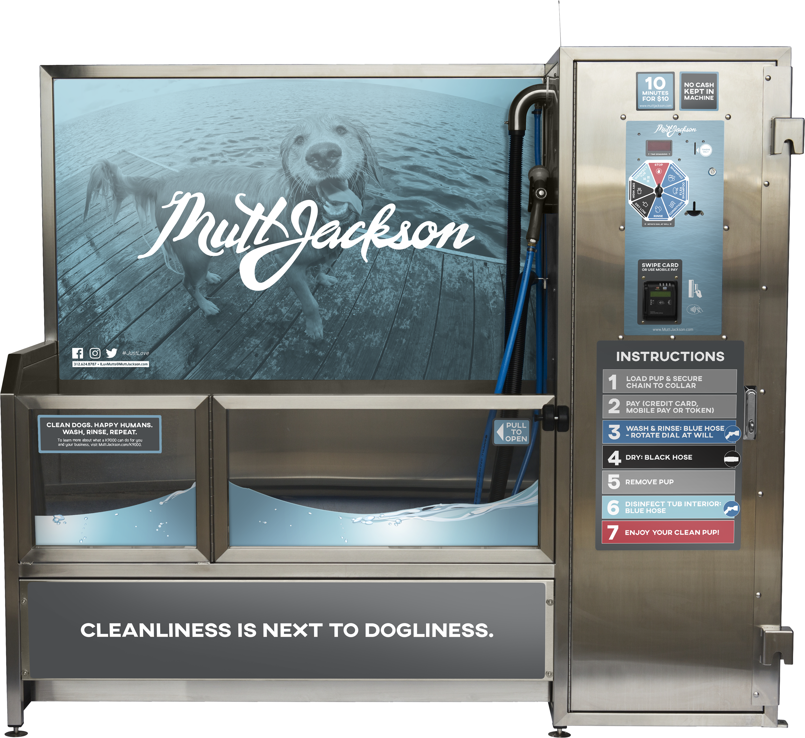 The Mutt Jackson K9000® - Self Service Dog Wash (3369x3107), Png Download