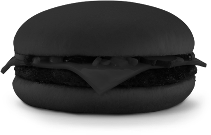 Mcdonald's Black Burger - Cheeseburger (444x330), Png Download