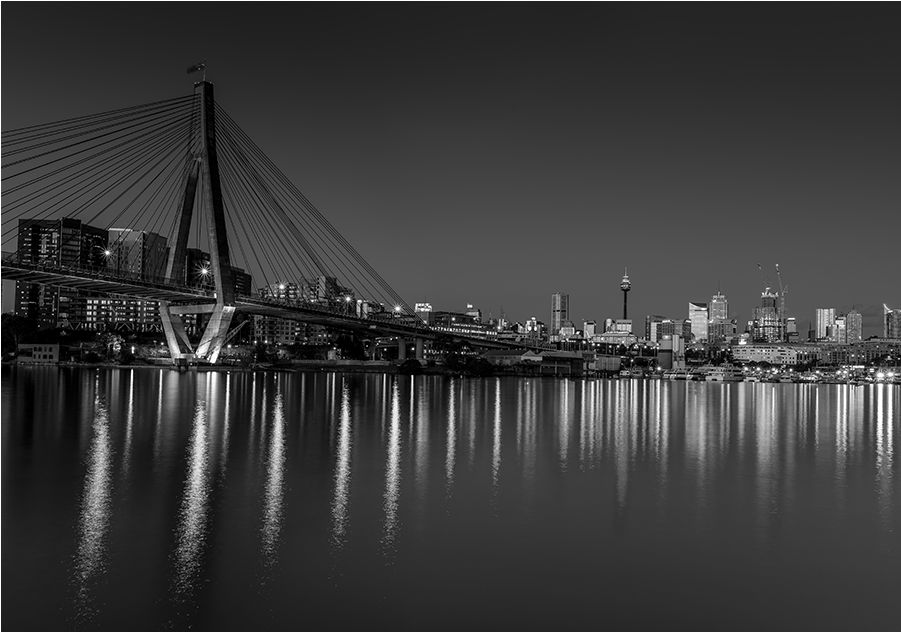 Blackwattle Bay, Night - Sydney Landscape Photography Prints (900x900), Png Download