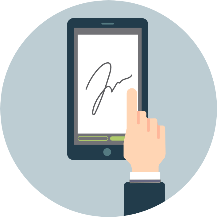 Firma En Smartphone - Contratos Y Firmas Electronicas (716x716), Png Download