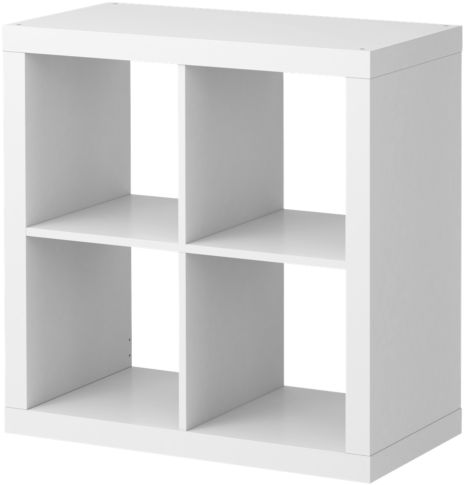 Furniture - Ikea White Shelving Unit / Bookcase (1000x1000), Png Download