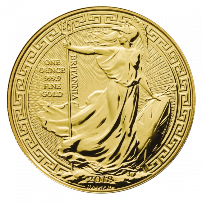 1 Oz Britannia Oriental Border Gold Coin Front - Britannia Gold (650x650), Png Download