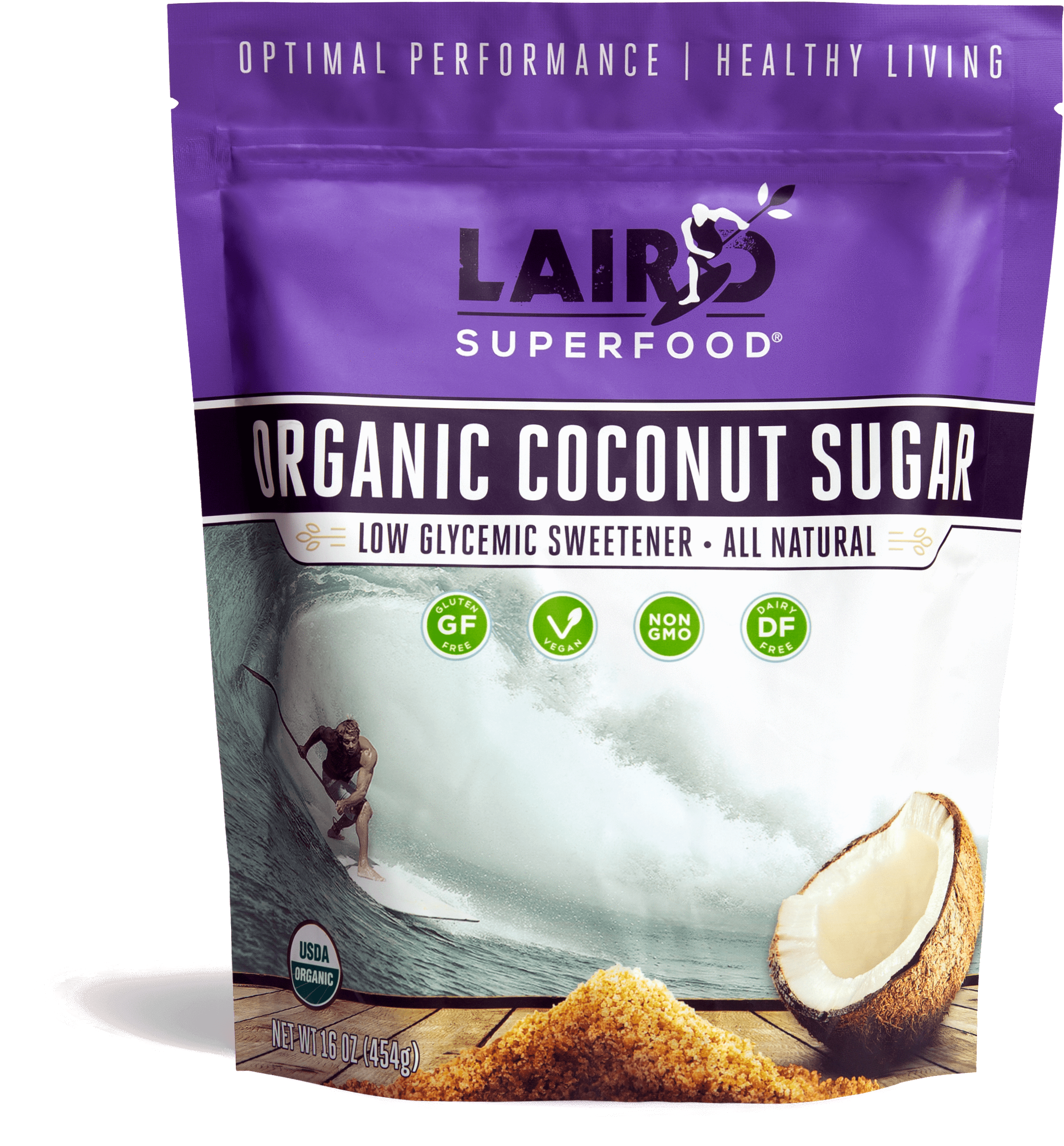 Organic Coconut Sugar Sweetener - Laird Superfood Coconut Sugar (2747x3204), Png Download