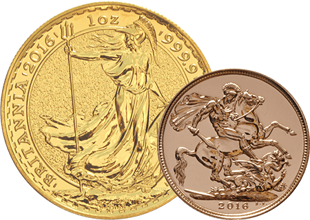 Gold Coins - Bullionbypost (450x320), Png Download