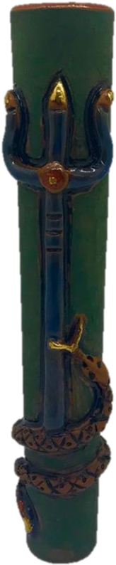 The Trishul Italian Clay Chillum - Clay (369x1024), Png Download