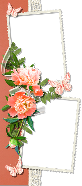 Valentine Love Fun Side Frame Cluster Freebie - Scrapbooking (267x600), Png Download