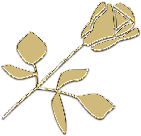 Rose, Gold, Symbol, Sign, Flower, Icon, Gift, Flowers - Rose Icon Gold (720x720), Png Download