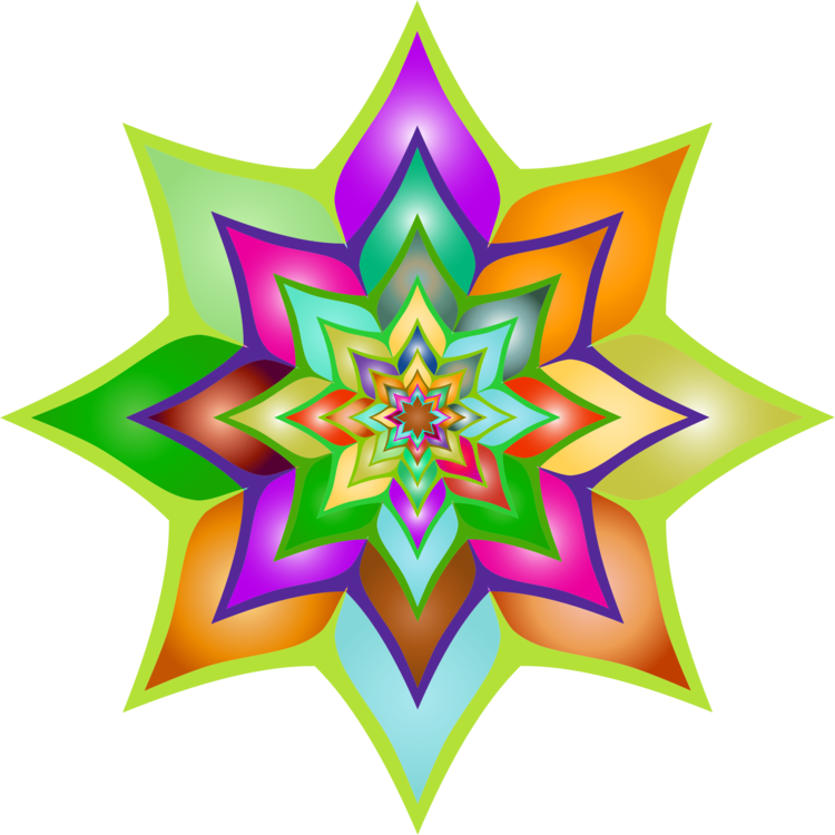Flower Silhouette Computer Icons Symbol Purple - Colorful Flower Silhouette (750x750), Png Download