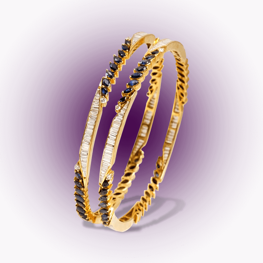 Captivating Diamond Bangles - Bangle (885x885), Png Download