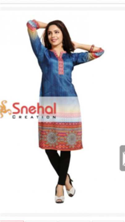 Sale Cotton Kurti Cotton Kurti - Kurti Top (500x717), Png Download