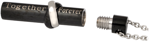 Together Forever Black Titanium Cylinder Shown With - Electrical Connector (500x500), Png Download