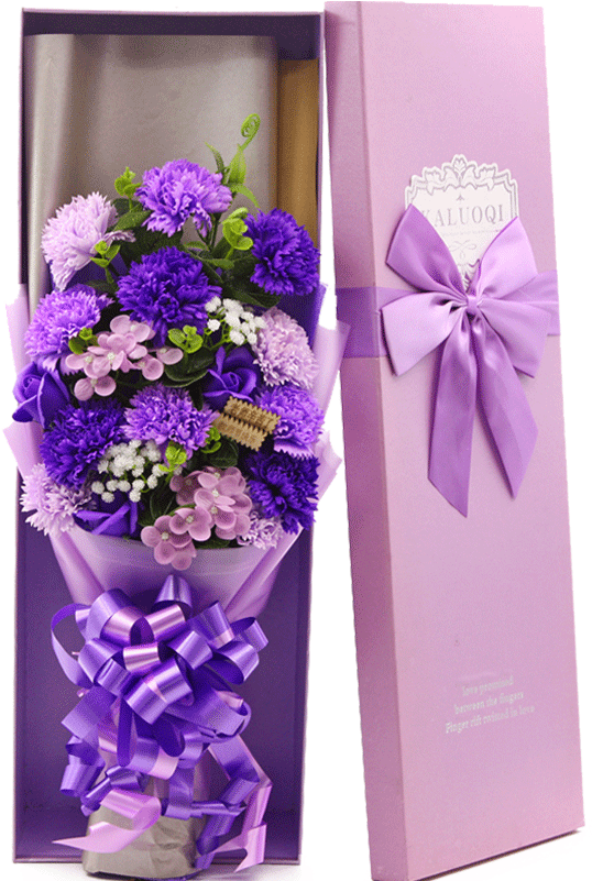 Carnation Rose Send Mom Birthday Gift Bouquet Soap - Gift (800x800), Png Download