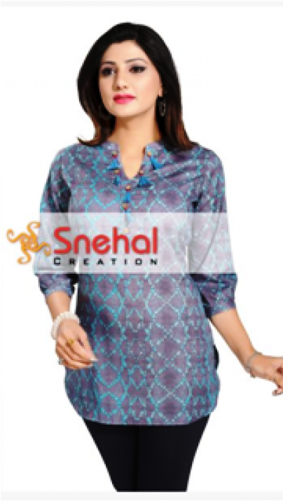 Sale Short Kurti Short Kurti - Kurti Top (500x717), Png Download