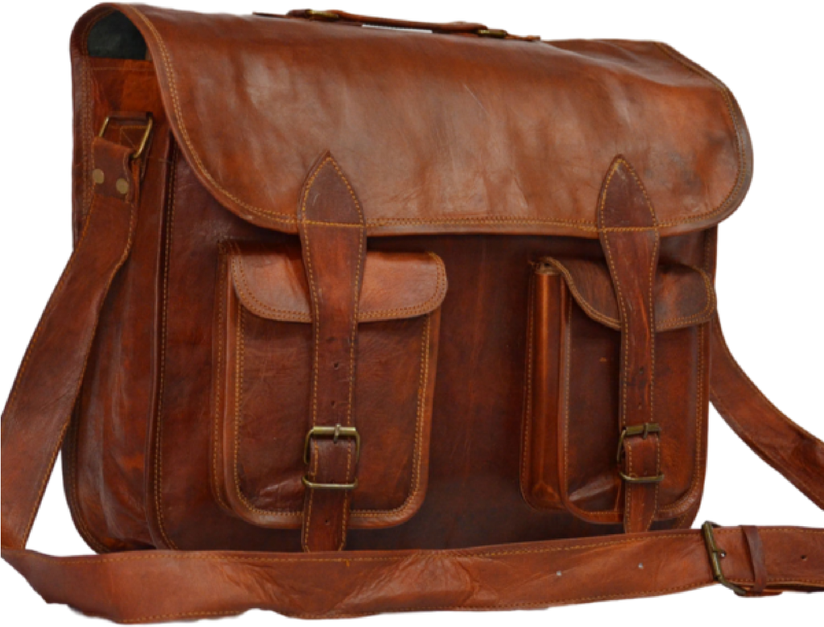 Leather Bag - Leather Bags In Jaipur (1200x1117), Png Download