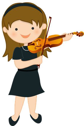 Prelude Playschool Indirapuram - Girl Playing Violin Clipart (459x501), Png Download