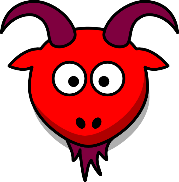 Source - Www - Clker - Com - Report - Goat Vector Png - Cartoon Farm Animal Clipart Free (588x597), Png Download