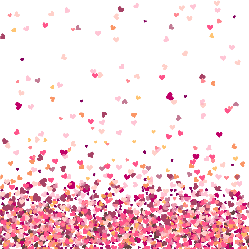 Hearts Love Background Love Ftestickers - Confeti Rosas Png (735x720), Png Download