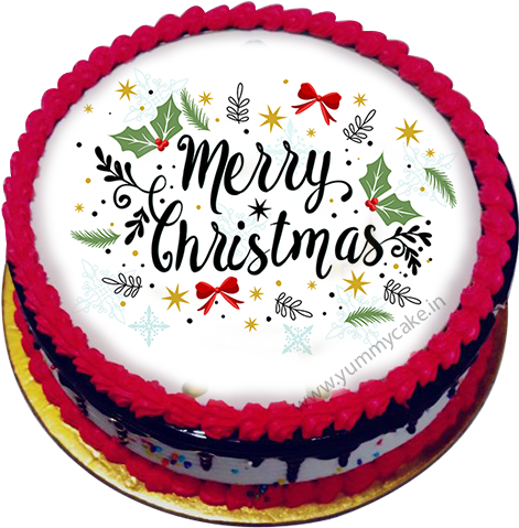 Christmas Cake - New Year Cake 2018 Png (500x500), Png Download