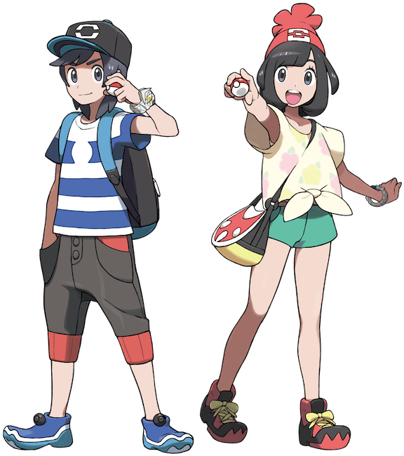 File - Players - Pokemon Sun Moon Character (408x479), Png Download