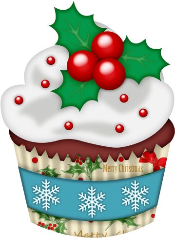 Cupcake Pictures - Cupcake Clipart Christmas (371x500), Png Download