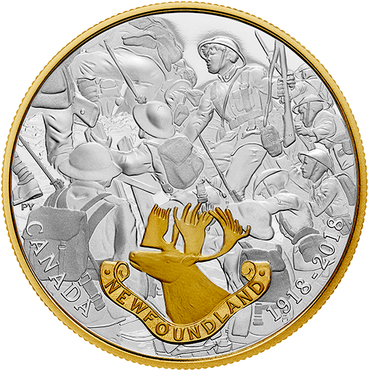Pure Silver Gold-plated Coin - Canada (570x570), Png Download
