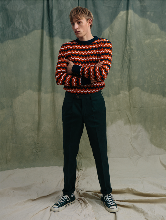 Far Afield Navy Cotton Pleat Front Chino Trousers Navychinos (701x700), Png Download