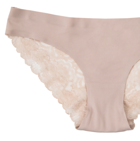Seamless Lace Back Bikini - Romantic Lace Bikini By Popsi Lingerie (450x600), Png Download