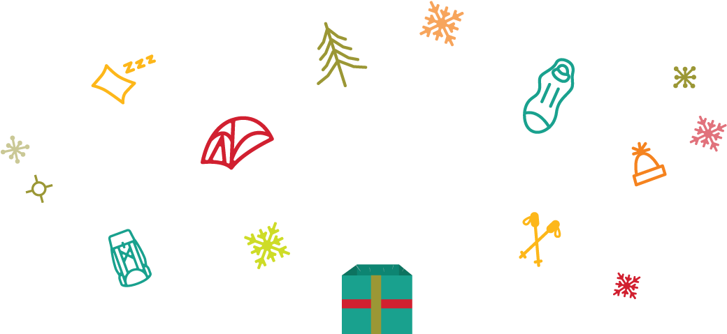 Gift Box With Outdoor Gear - Gift (1200x636), Png Download
