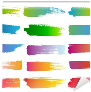 Watercolor Brush Strokes, Vector Set Wall Mural • Pixers® - Color (400x400), Png Download