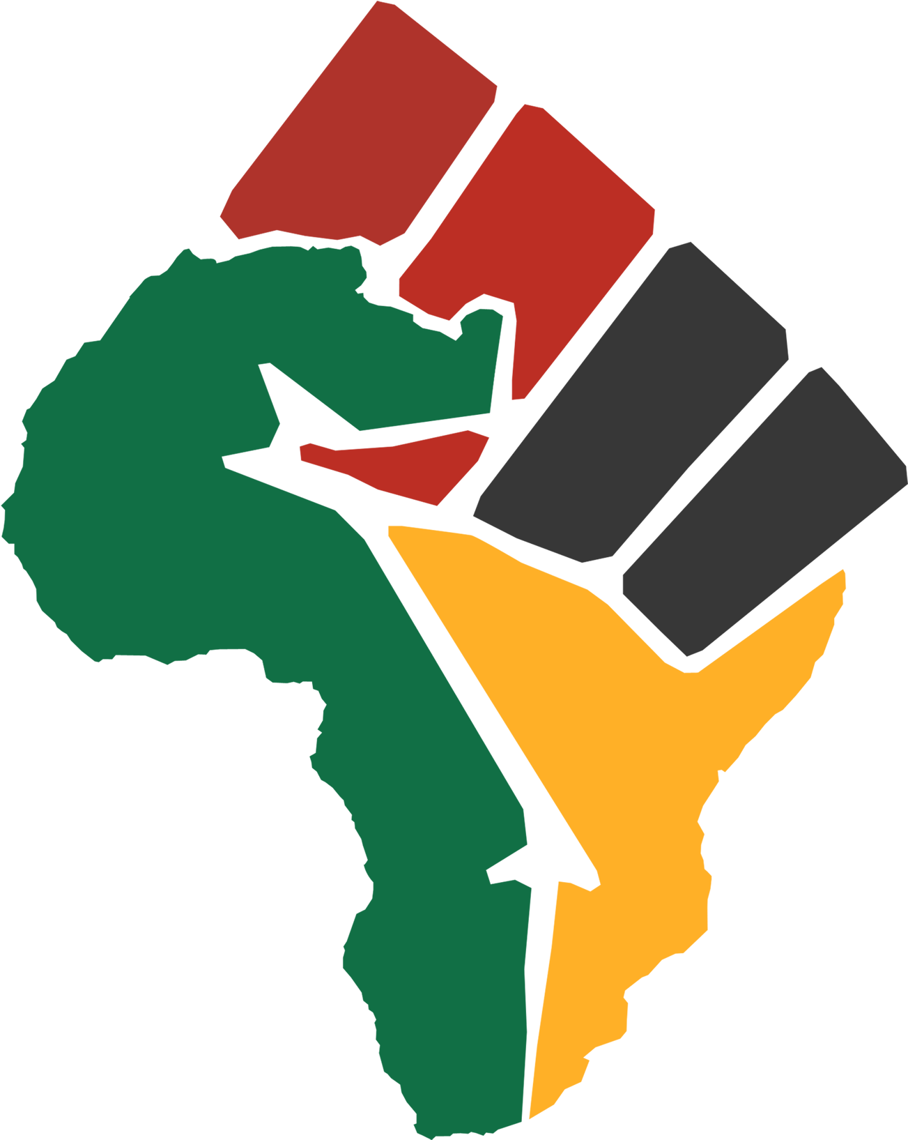 "we Know That As Individuals We Can Do Nothing - Red Black And Green Fist (1303x1635), Png Download