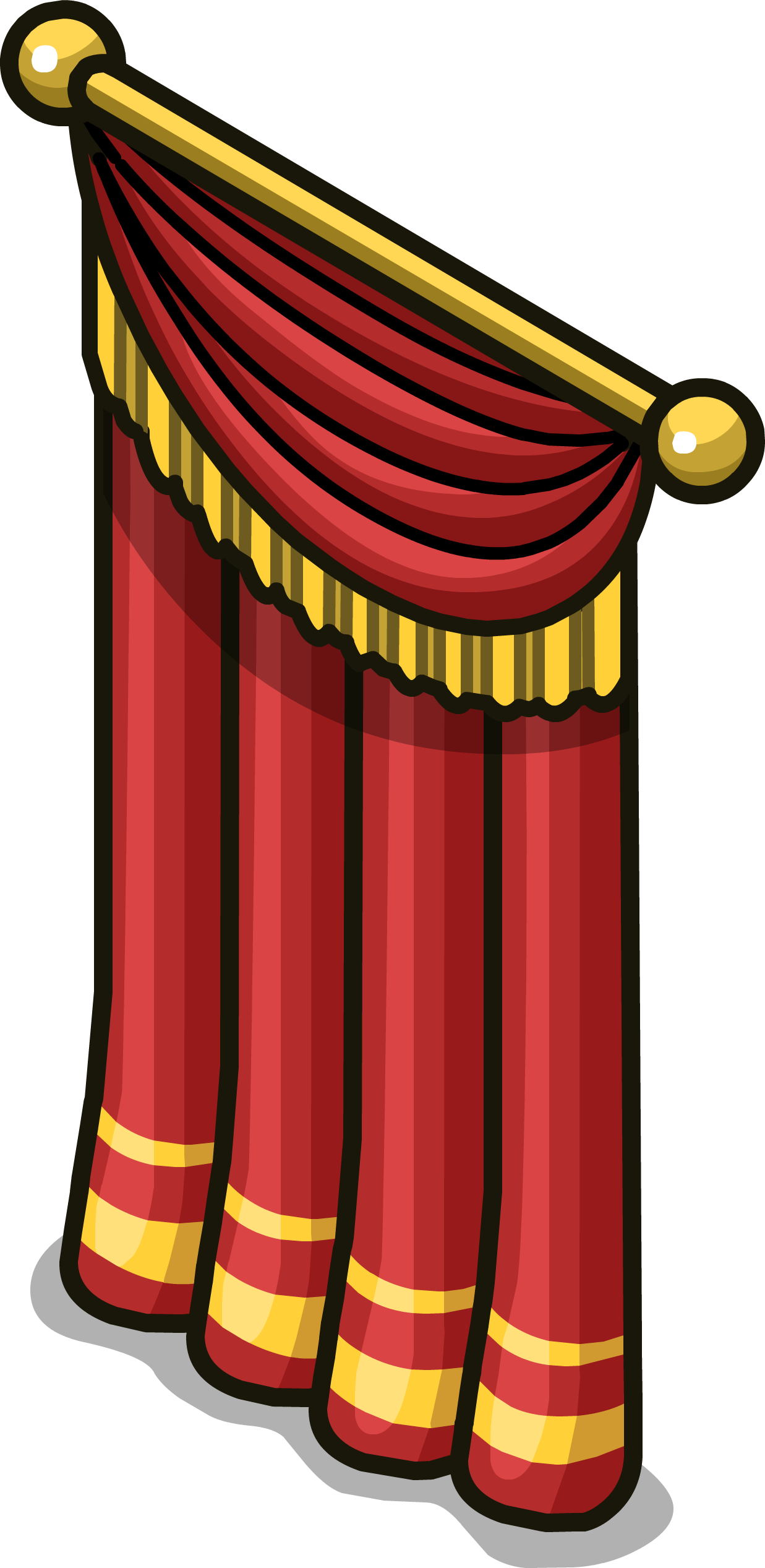 Stage Curtain Sprite 001 - Curtain (1237x2534), Png Download