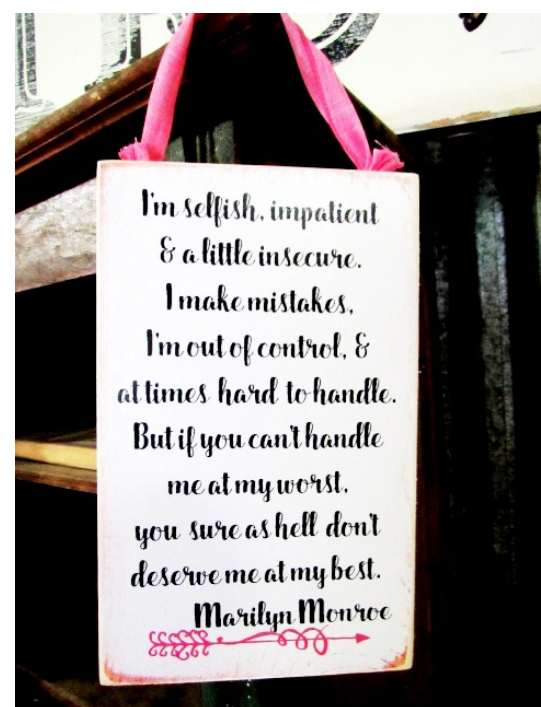 Sassy Marilyn Monroe Wooden Sign - Marilyn Monroe (706x706), Png Download