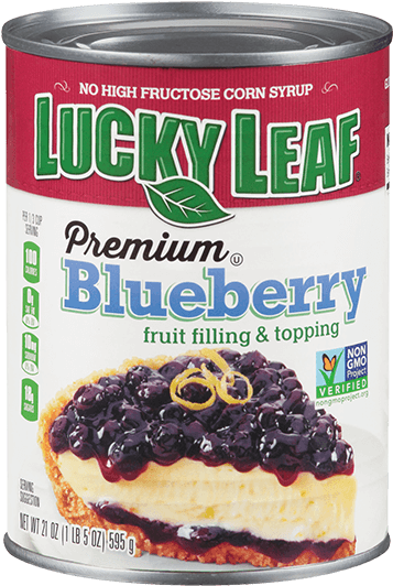 Premium Blueberry Fruit Filling & Topping - Lucky Leaf Blueberry Pie Filling (750x563), Png Download