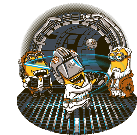 1389633364 B Mco Training - Despicable Me Star Wars (599x533), Png Download