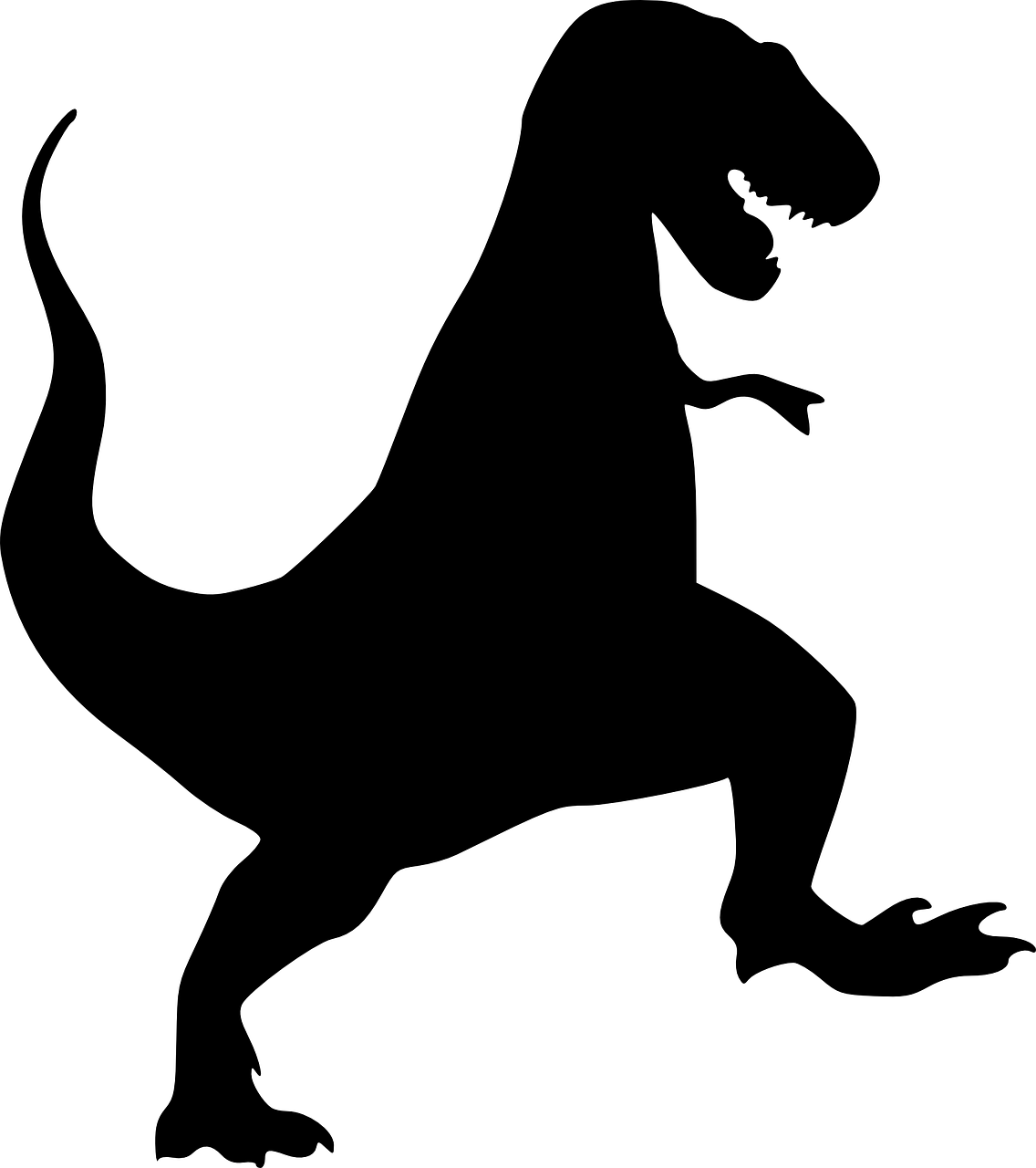 Dinosaur Tyrannosaurus Rex - Dinosaur Silhouette (639x720), Png Download
