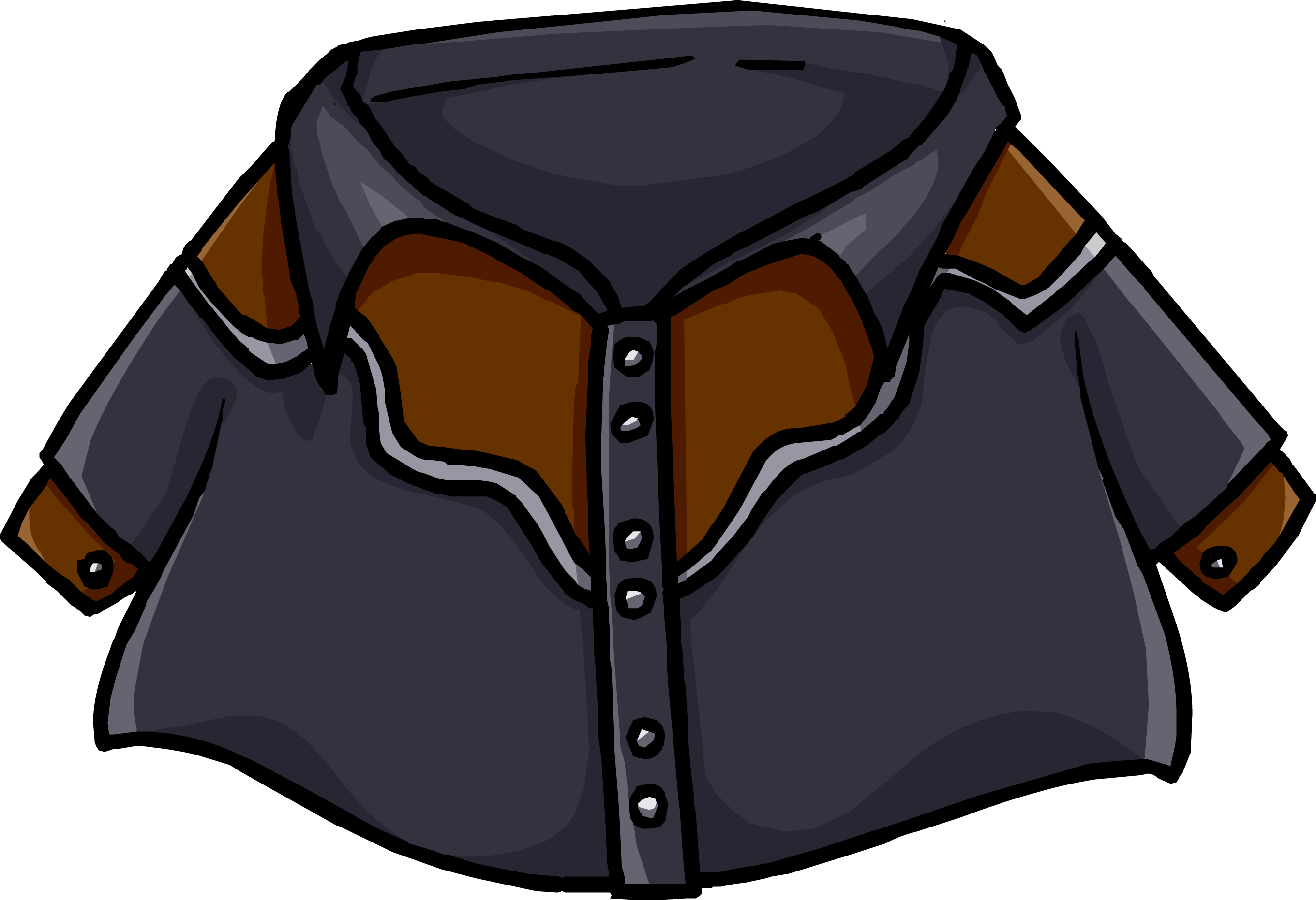 Black Cowboy Shirt Clothing Icon Id 843 - Sweater (2720x1862), Png Download