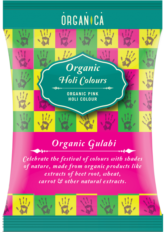 Gulabi Pink & Dhani Green Holi Color - Organic 100% Natural Holi Colours Pink (organic Gulabi) (1200x848), Png Download