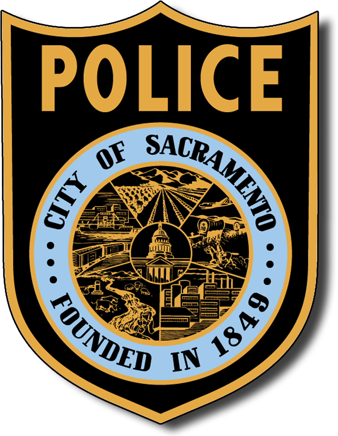 Sacramento-police - Sacramento Police Department Logo (1416x1600), Png Download