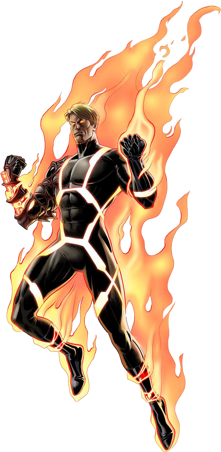 Human Torch Png Clipart - Human Torch Comic Transparent (1500x1500), Png Download