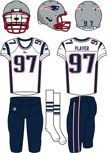 Boston Patriots - Seattle Seahawks Home Jersey (374x500), Png Download
