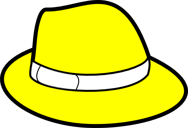 Top Hat Clipart Yellow - Clip Art Hat (600x410), Png Download