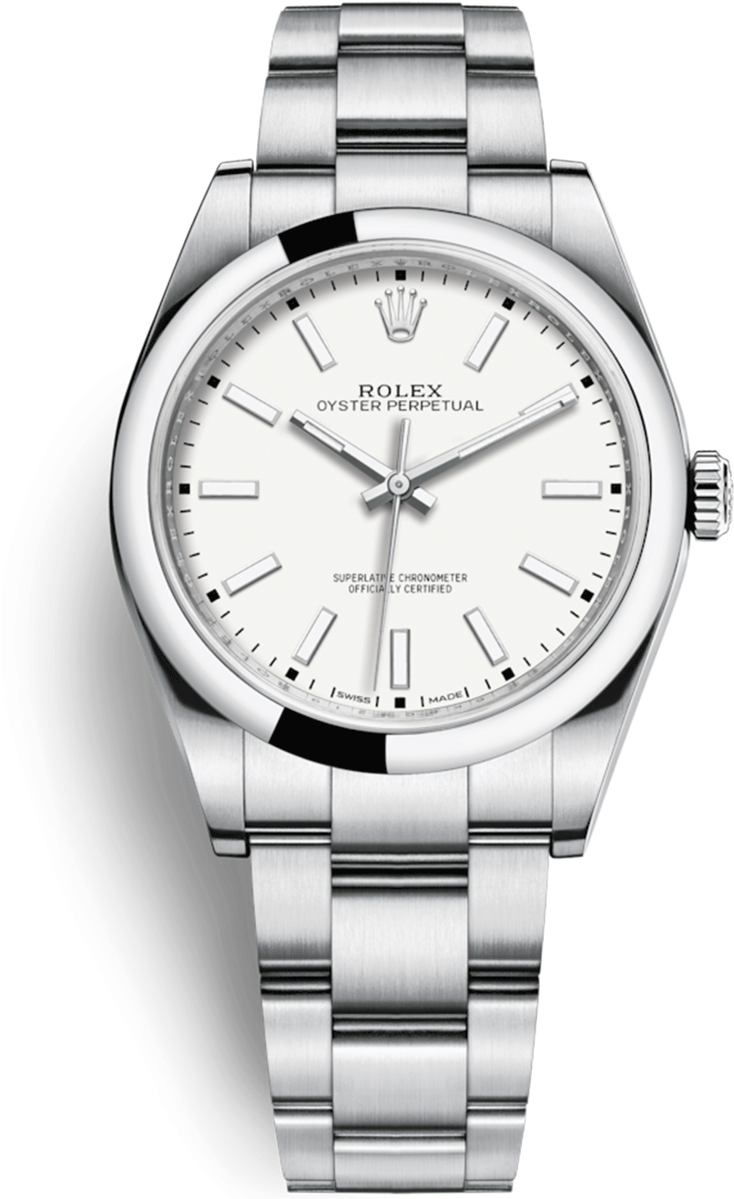 Rolex Oyster Perpetual 39 114300-0004 - Rolex Oyster Perpetual White (1000x1317), Png Download