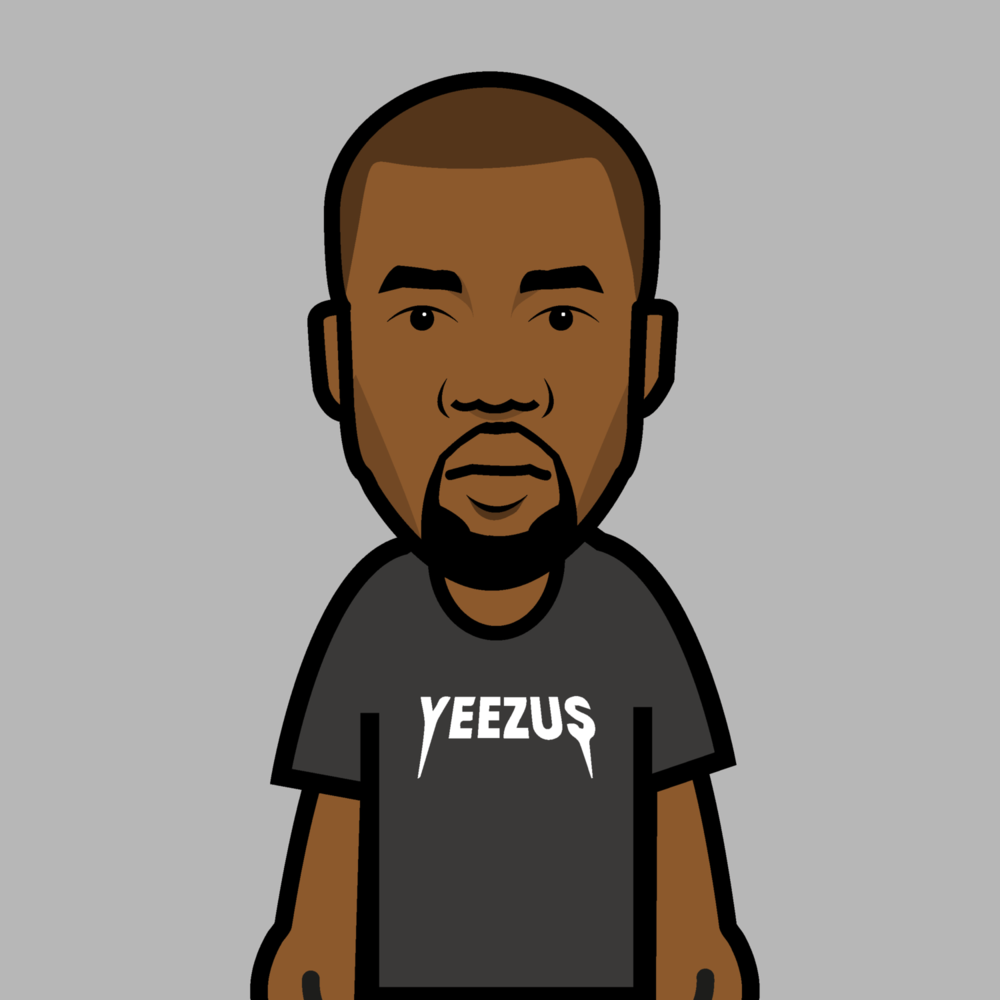 Kanye West-01 - Png - Yeezus (1000x1000), Png Download