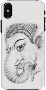 Happy Ganesha Slim Back Cover For Apple Iphone X - Colour Pencil Drawings Of Ganesha (300x400), Png Download