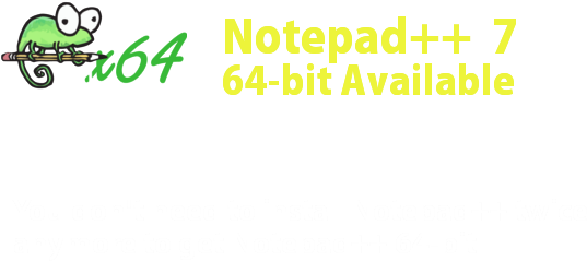 Npp32 64 Bit - Notepad++ Icon (593x284), Png Download