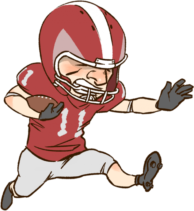 American Football Player Clipart Free Clip Art Images - American Football Player Clipart (650x666), Png Download