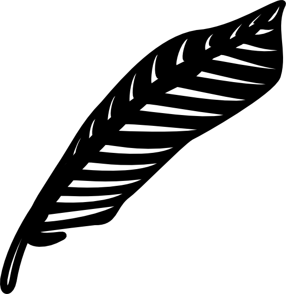 Turkey Feather Clipart Black And White Free 4 Png - Feather Clip Art Transparent (582x598), Png Download