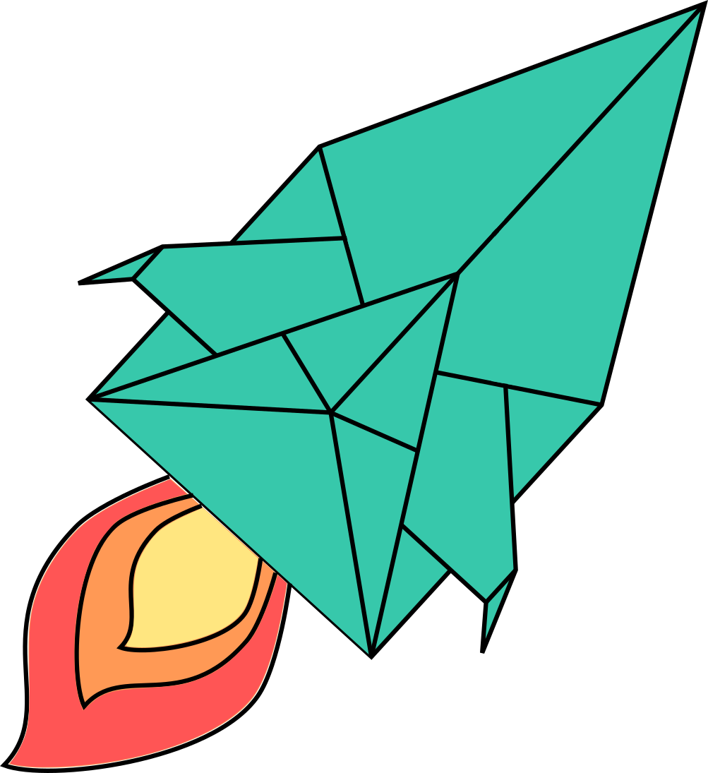 Origami Spaceship - Paper (1003x1095), Png Download