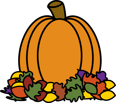 Pumpkin In Autumn Leaves 471 X 420 34363 Bytes - Clip Art Pumpkins And Leaves (471x420), Png Download